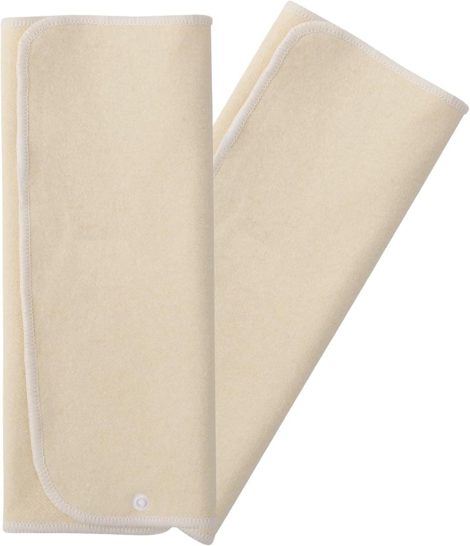 Hemp Prefold Inserts with Snap - 2 Layers - Reusable and Absorbent - 13" x 15" Perfect for Any Diaper- 2 Pack - Nora's Nursery