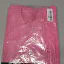YKR Women's Short Sleeve Cable Knit Textured Henley Shirt Casual Summer Crew Neck Button Down Sweater (Pink, Large)