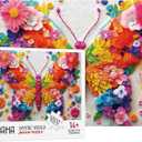 BUHAH 3D Colorful Butterfly Flower Puzzles for Adults 1000 Pieces Beautiful Floral Art Jigsaw Puzzles Impossible Challenging Aesthetic Puzzle as Family Game Decor