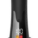 Groin Hair Trimmer - Electric Manscape Trimmer for Men, Waterproof Ball Trimmer for Pubic/Body/Groin Grooming with Ceramic Blade, LED Light, Charging Base (Black)