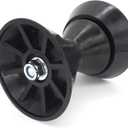 GlckMarine 5" X 3" & 7" X 4" Boat Trailer Roller Assembly with 1/2 Inch Shaft Bow Stop (Black)