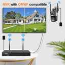 4K Outdoor Wireless Security Camera, 9Mpx, 8X Zoom, Two-Way Audio, Motion Detection, Siren Light, Alexa Compatible (Black)