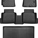 Custom Fit All Weather Car Floor Mats for Hyundai Kona 2025 2024 - Heavy Duty TPE Floor Liners & Cargo Mat Full Set | Non-Slip Black Interior Car Accessories for Hyundai Kona Floor Liners