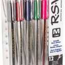 Pentel RSVP Ballpoint Pen, (1.0mm), Medium Line, Mixed Colors (BK91PC12M) (Pack of 1, 12 Count Total)