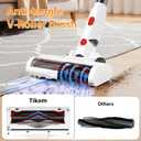 Tikom V750 Cordless Vacuum Cleaner for Home, 45000Pa/500W Stick Vacuum with LED Display, Charging Wall Dock, Anti-Tangle, Lightweight Handheld Vacuum for Pet Hair, Hard Floor, Carpet, White