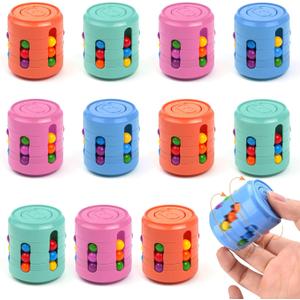 KatchOn, Rotating Fidget Toys  Pack of 12 | Magic Bean Puzzle Cube and Fidget Spinners for Kids, Adults | Fidget Toys Bulk, Classroom Prizes,Goodie Bag Stuffers, Birthday Party Favors for Kids 8-12