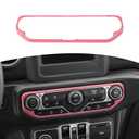 RTTCZ for Wrangler JL Center Dash AC Switch Cover Trim Frame Pink for Jeep Wrangler JL JLU Gladiator JT 20182023 Pink Interior Accessories