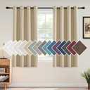 Curtains 2 Pack Beige Size 44x46 inch ( no brand)