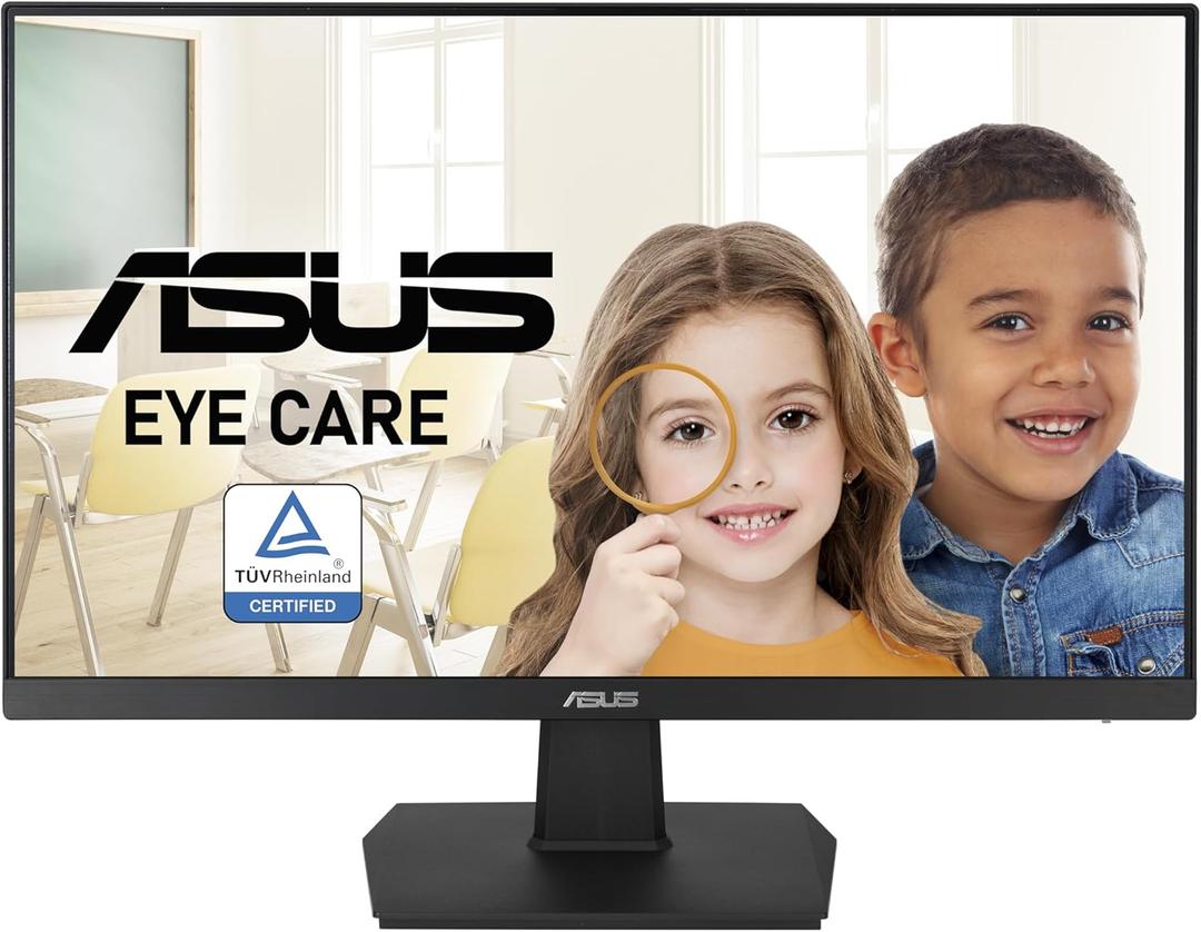ASUS VA24EHE 23.8 Monitor 75Hz Full HD (1920x1080) IPS Eye Care HDMI D-Sub DVI-D,Black