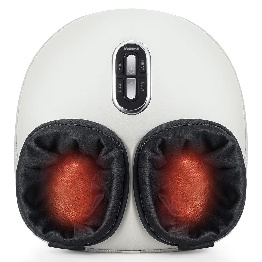 Nekteck Shiatsu Foot Massager with Heat & Air Compression Deep Kneading