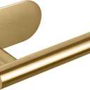 NearMoon Toilet Paper Holder Self Adhesive, Premium Thicken SUS304 Stainless Steel Rustproof Adhesive Toilet Roll Holder no Drilling for Bathroom, Kitchen, Washroom, 1 Pack, Brushed Gold