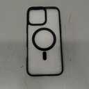 JETech Magnetic Case for iPhone 16 Pro Max 6.9-Inch Compatible with MagSafe, Shockproof Phone Bumper Cover, Solid Color Matte TPU Frame, Anti-Scratch Clear Back (Black)