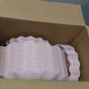 LIYH 50 Pcs Pink Plastic Plates Reusable - Durable and Dishwasher Safe Baby Shower Plates Wavy Daisy Plastic Flower Plate for Party Wedding Birthday Picnics BPA Free (25Guests)