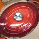 Le Creuset Enameled Cast Iron Signature Round Wide Dutch Oven, 6.75 qt., Cerise