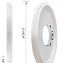 EIFHYT Molded Nylon Ceiling Medallion for Light Fixtures and Ceiling Fans 13"OD x 4"ID x 1-1/8"P (Fits Canopies up to 10-1/4") White