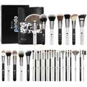 DUcare Professional Makeup Brushes Set 31Pcs Panda Series Makeup Brush Set Kabuki Foundation Blending Face Powder Blush Concealers Eye Shadows With Leather Case Organizer (white and Black)