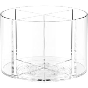 Drink Packet Organizer, Round Rotating Turntable with 4 Compartments, Lazy Susan Storage for Flavor Packets, Drink Mixes, and Water Enhancers  Countertop Organizer (1pc)