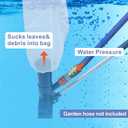 Upgraded Swimming Pool Spa Jet Vacuum Cleaner with Brush & 56" Pole,for Above Ground/Inflatable Pool,Hot Tub,Pond, Spa, Lake and Fountain