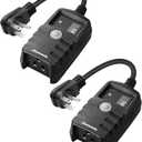 DEWENWILS Light Timer Outdoor Weatherproof, Countdown Photocell Sensor Timer with Electrical Grounded Outlets for String Light, 13 A, 1/2 HP, UL Listed 2 Pack