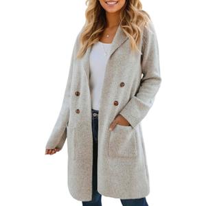 CiCiBird Women Fall Long Cardigan Sweater Trendy Knit Jacket Coat Dressy Blazer Coatigan (S)