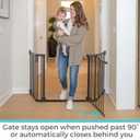 Toddleroo by North States - Deluxe Dcor Safety Gate: Hardware Mounted Extra Wide Metal Baby Gate - Adjustable Child Gate - 38.3 to 72 Inches Wide - 30 Inches Tall - Matte Bronze