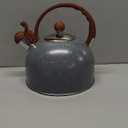 GGC 2.7QT/3L Whistling Tea Kettles for Stove Top, Stainless Steel Tea Kettle with for Boiling Water Milik or Coffee, Starry Gray Tea Pots with Wooden Anti Heat Handle