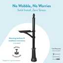 Architectural Mailboxes Hamilton Aluminum Mailbox Post, Compatibility Code F, G, H, 7510B-10, Black