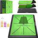 Golf Mat, Practice Outdoor Indoor for Training Chipping Show Swing Path, Hitting Turf Mat with Rubber Backing,Golf Accessories,Gifts for Men/Dad/Husband