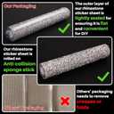 Locacrystal Bling Rhinestone Sticker DIY Home Decor Stickers Self-Adhesive Crystal Sheet Stickers for Cars & Crafts Decoration(Silver,9.4" x 15.8")