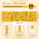 10 Pack Gold Cheesecloth Table Runner 17x108 Inch Semi Sheer Boho Gauze Cheese Cloth Table Runners, for Wedding Bridal Shower Birthday Party Home Decor Garden Farmhouse