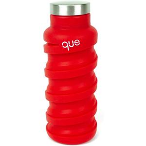 que Bottle | Designed for Travel and Outdoor. Collapsible Water Bottle - Food-Grade Silicone/BPA Free/Lightweight/Eco-Friendly - 12oz (Bonfire Red)