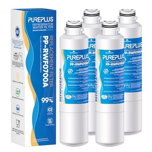 PUREPLUS DA29-00020B Replacement for Samsung DA29-00020A/B, DA29-00020B-1, RF28HMEDBSR, RF263BEAESR, RFG297HDRS, HAF-CIN/EXP, RF4287HARS, RF28HFEDBSR, 469101, RWF0700A Refrigerator Water Filter, 4PACK +1