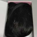 Sarensall Black Bob Wig With Bangs Short Straight Black Wigs for Women Natural Looking Synthetic Wigs for Daily Cosplay Costume Wig (Black,12 Inch)