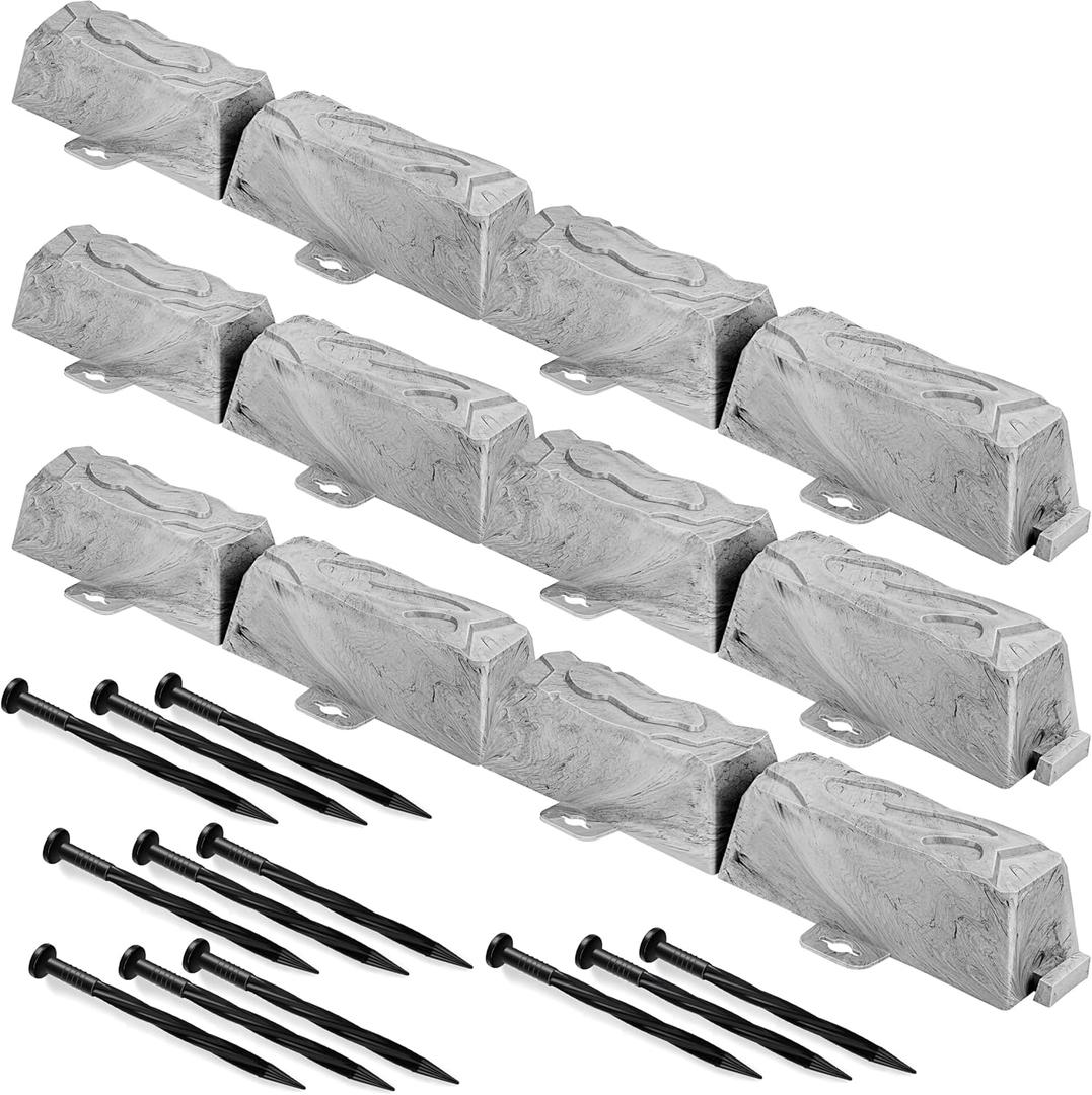 16 Pack Garden Landscape Edging Borders, Lawn Edging for Landscaping, No Dig Fencing Lawn Border, DIY Outdoor Patio Yard Balcony Landscaping, for Lawn Yard Pathway Divider 20 Ft Total
