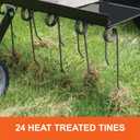Agri-Fab 45-0295 48in Tow Behind Lawn Dethatcher,24 Durable Spring Steel Tines Lawn dethatcher, Designed to pull behind Lawn and Garden Tractors, Black