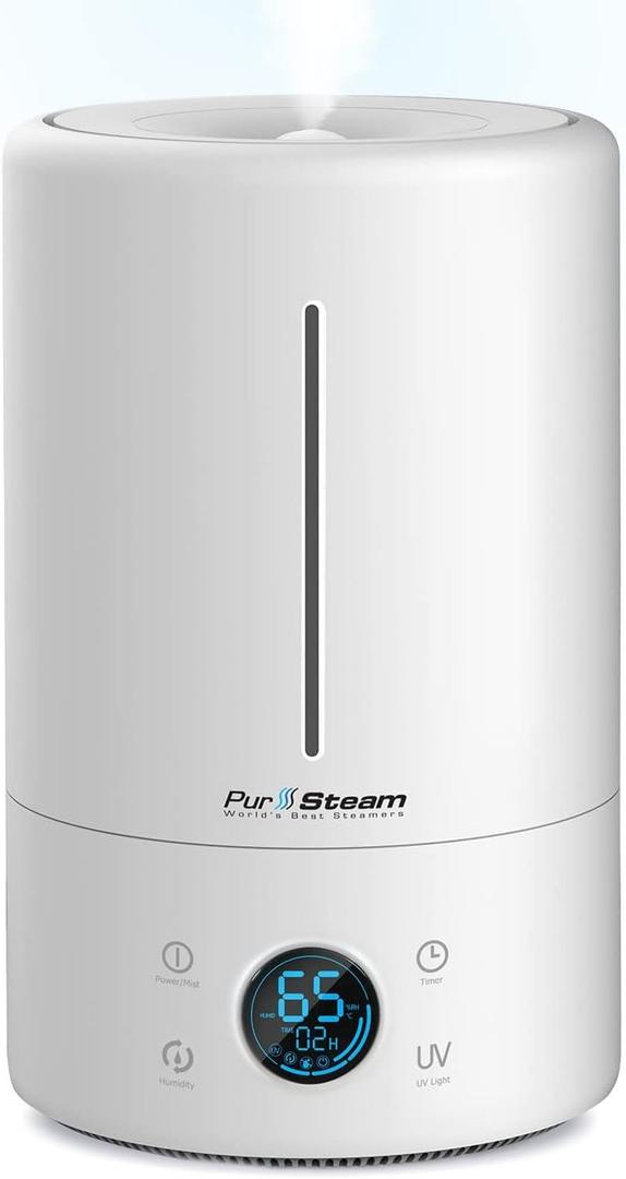 Cool Mist Humidifier  Superior Ultrasonic 5 Liter Humidifying Unit with Whisper-Quiet Operation, Ideal for Baby Room with Automatic Shut-Off - Up to 20 hours of Operating Time