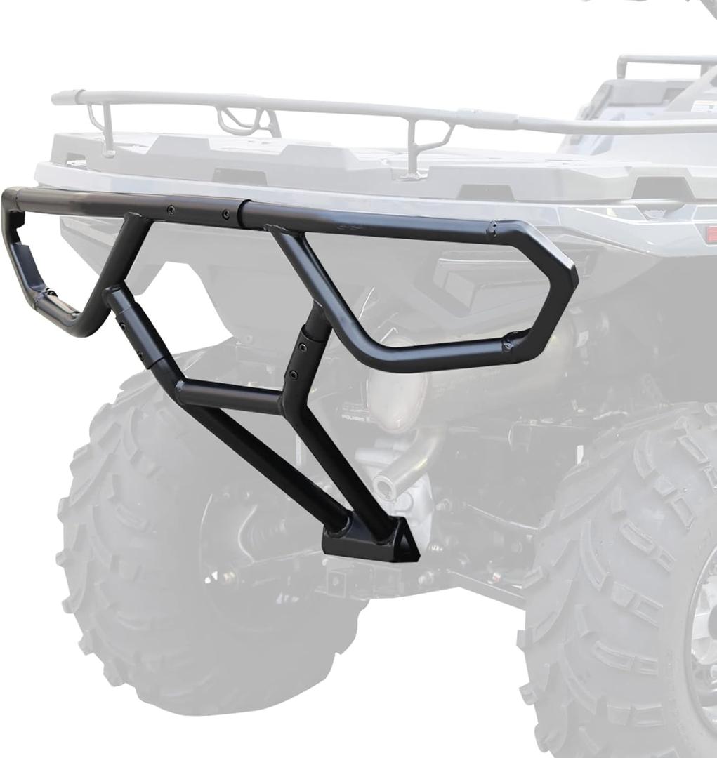 A & UTV PRO Rear Brushguard for Polaris Sportsman 450/570 2021 2022 2023 2024, Heavy Duty Rear Profile Bumper Guard Protector Accessories, Sturdy Steel Tube, Replace OEM #2884847, Black