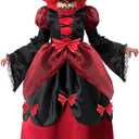 Spooktacular Creations Vampire Costume for Girls, Halloween Costume for Girls, Halloween Victorian Vampiress Dress (Small(5-6 yrs))