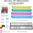 Mahjong Set Mahjong Game Set American Mahjong Set 166 Tiles 4 All-in-One Color Rack/Pushers Blue Paisley Soft Neoprene Bag Mahjongg Ma Jong Set
