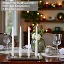 24 Pack White Taper CandlesTaper Candles 10 Inch DriplessUnscented & Smokeless Candlesticks Bulk7-8 Hours Long Burning Tall CandlesIdeal for Christmas Weddings Parties Dinner