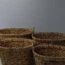 OVAL RATTAN STORAGE BASKETS, Set Of 5