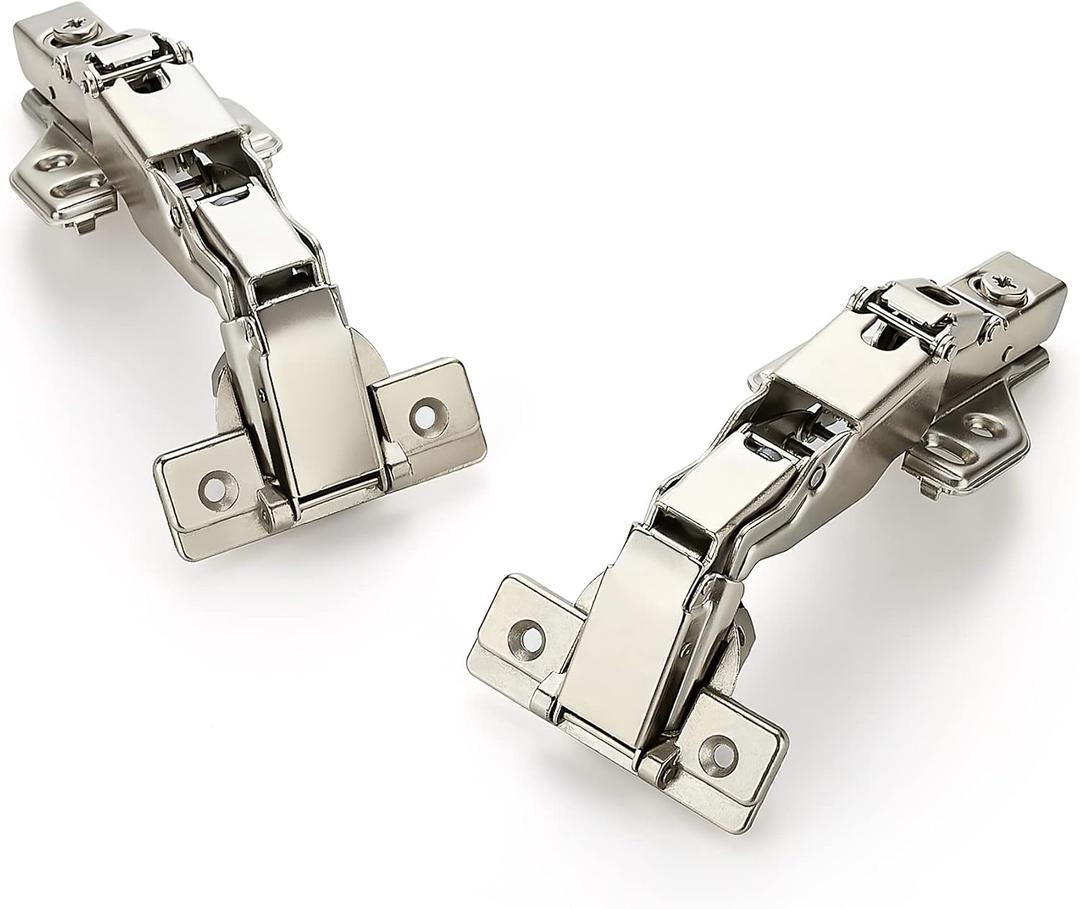 Ravinte 1 Pair 2 Pack Kitchen Cabinet Hinges, 165 Degree Kitchen Door Hinges Compatible with Lazy Susan Corner CupboardFull Overlay Face Frame Concealed Corner Cabinet Hardware