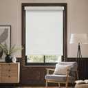GENIMO Cordless Blackout Roller Shades, 45" W X 72" H, Linen Beige