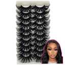 25 MM Lashes Mink Fluffy Thick Dramatic Lashes Pack Wispy 25MM Long False Eyelashes Mink Wholesale Volume Mink Fake Lashes Bulk