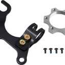 Disc Brake Conversion Kit, 1Pcs Disc Brake Adapter Bracket Fitting Frame Mount Cycling Holder,1 pcs Alu-Alloy Threaded Hubs Disk Adapter for Bike Brake Rotor with 6 pcs T25 Bolts Screws