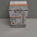 E12 Edison 8W LED Bulb, 100 watt Equivalent Candelabra Dimmable Chandelier Light Bulbs 3000K Soft White Clear 850lm E12 Vintage LED Filament Vintage Candle Bulb with Decorative,4-Pack. (3000k)