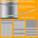 DA97-20017A Door Handle Compatible with Samsung Freezer Door Handle, Fit for RF24R7201SR/AA-00 RF28T5001SR/AA-00 RF22R7351SR/AA-00 RF23R6201SR/AA-00 RF23R6301SR/AA-00 RF28R7551SR/AA-00
