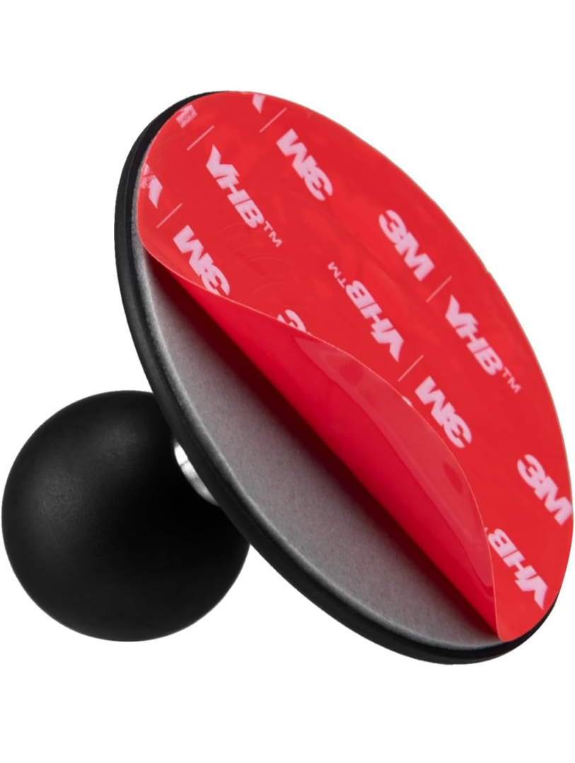 FANAUE Flex Adhesive Ball Base Compatible with RAM Mounts B Size Double Socket Arm, 1" Ball Head Adapter for Motorcycle Phone Mount Bike Phone Holder, Suction Cup Base for Mounting on Car Dashboards