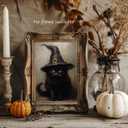 Vintage Halloween Wall Art Posters Prints Set of 10  Gothic Witchy Canvas Decor, Dark Academia Ghost Black Cat Crow Art Picture Poster for Living Room Gallery Bedroom 12x16 inch