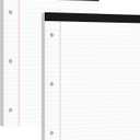 Legal Pads 8.5x11, 50 Sheets/Pack, 2-Pack,3-Hole Punch & Perforated Writing Pads, Wide Ruled White Lined Paper, Notebook 8.5x11.75, Notepads 8.5x11 for Business, School and Office Supplies